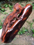 Old red rosewood carved lizard ornaments AAA000005242
