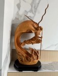Fighting Buddha Sun Wukong Monkey King Woodcarving, Camphorwood AAA000005244